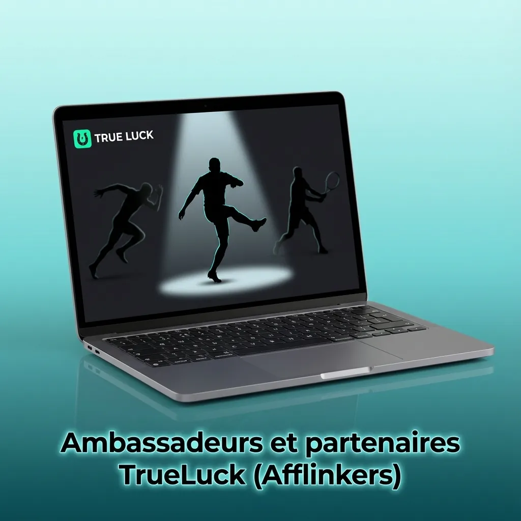 Logo “Ambassadeurs et partenaires TrueLuck (Afflinkers)” on a clean, professional background