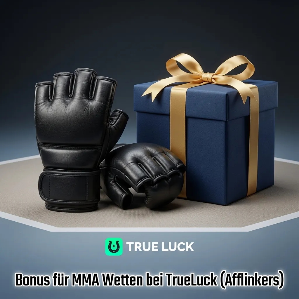 Banner: „Bonus für MMA Wetten bei TrueLuck“ mit Willkommensbonus-Hinweis für neue Sportwetten-Nutzer in Deutschland