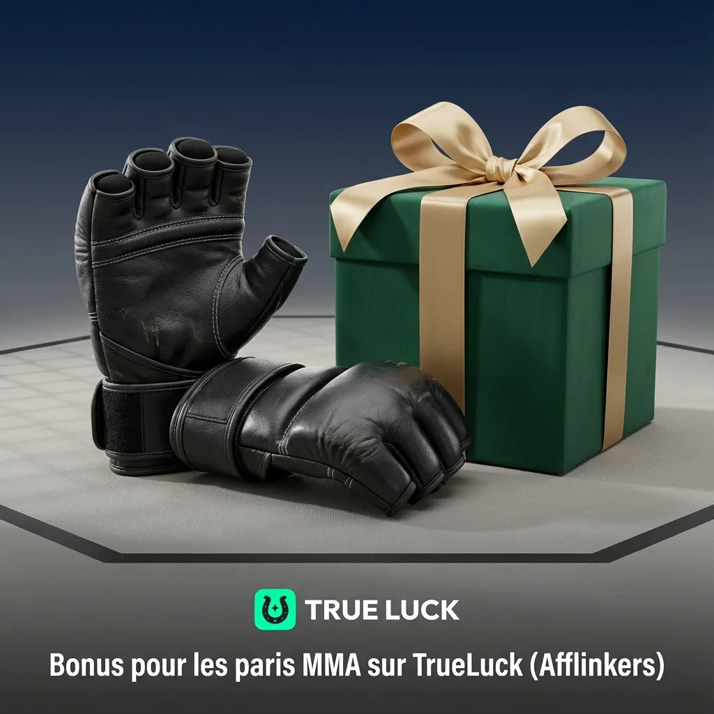 Bannière TrueLuck Afflinkers mettant en avant un bonus de bienvenue pour paris sportifs sur combats de MMA