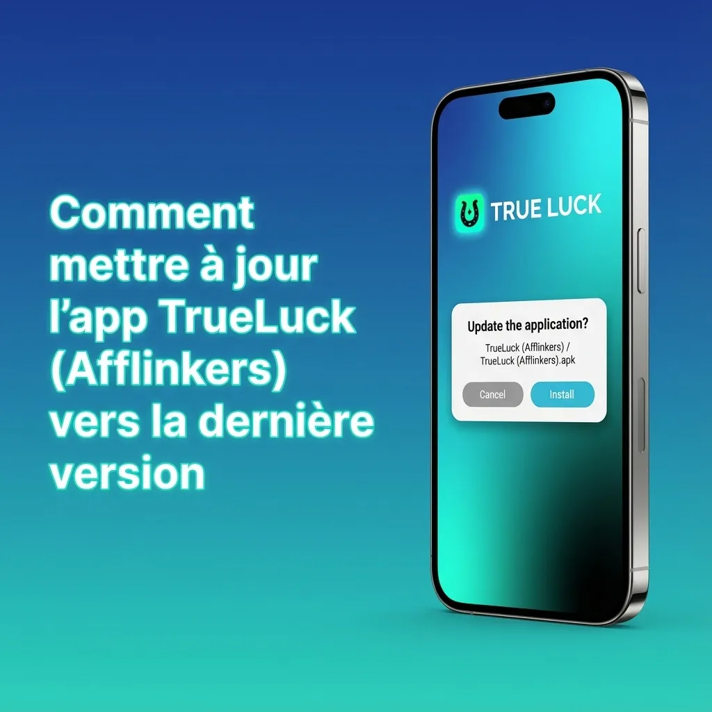 Illustration de l’app TrueLuck (Afflinkers) en PWA se mettant à jour automatiquement à chaque ouverture sur mobile