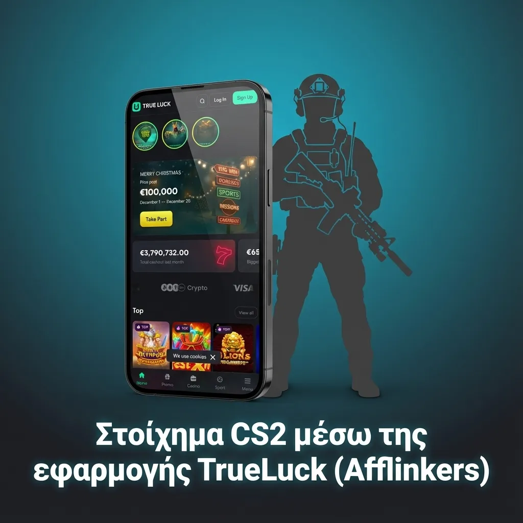 Στοίχημα CS2 μέσω της εφαρμογής TrueLuck (Afflinkers)