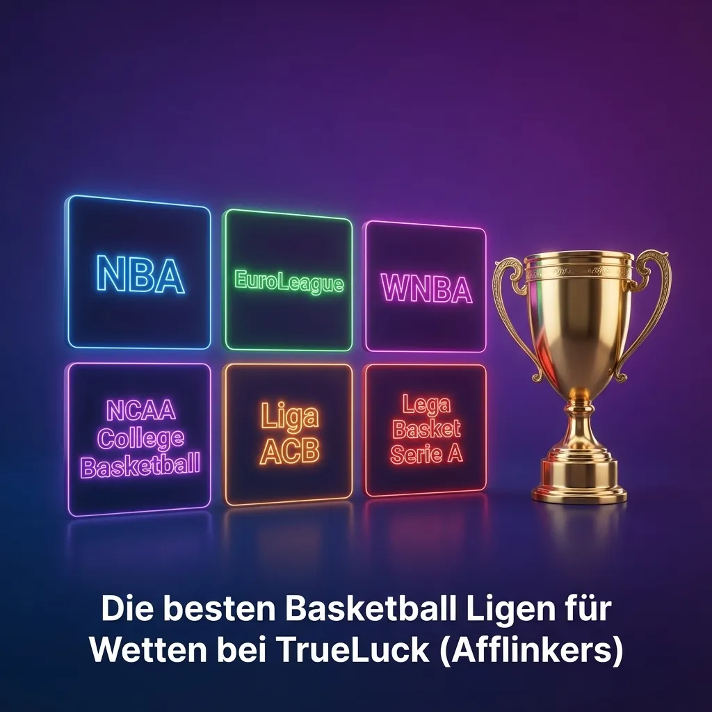 Grafik mit Basketball, Wettquoten und Logos internationaler Ligen wie NBA, EuroLeague und BBL für Sportwetten