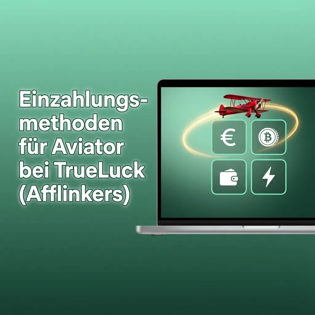 Grafik zu Aviator-Einzahlungsmethoden bei TrueLuck mit Banken, Kreditkarten, Mobile Payment und Kryptowährungen