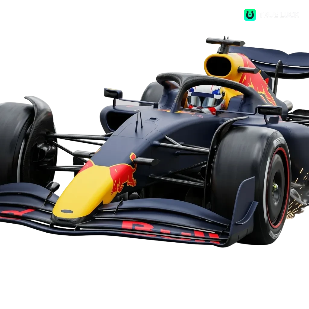 Startseite von TrueLuck mit Formel-1-Rennwagen und Banner für Online-Sportwetten und Bonus für neue Nutzer in Deutschland