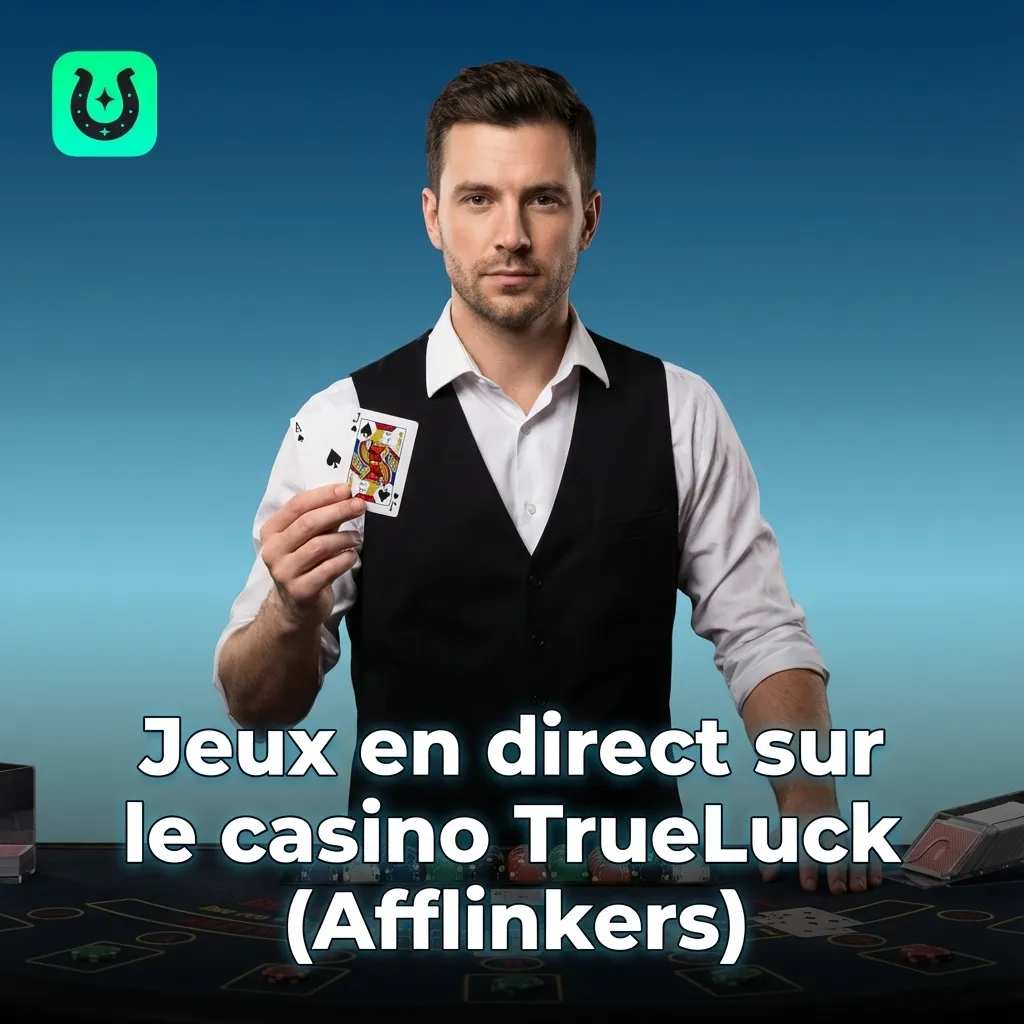Interface TrueLuck Live Casino : tables de roulette, blackjack, baccarat, poker et jeux TV en streaming avec croupiers professionnels