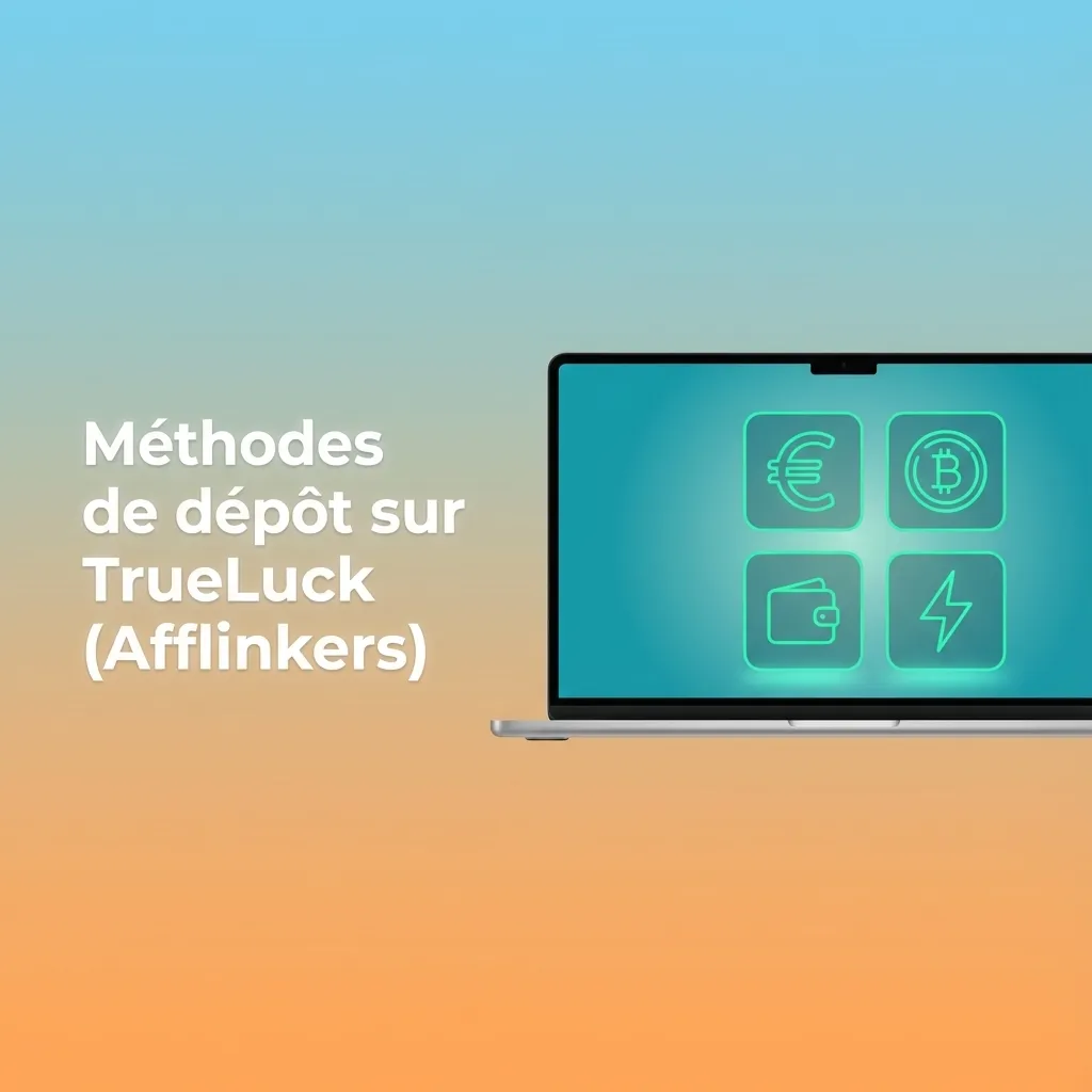 Interface TrueLuck France montrant options de dépôt: carte bancaire, e-wallet et montants pour paris sportifs et casino