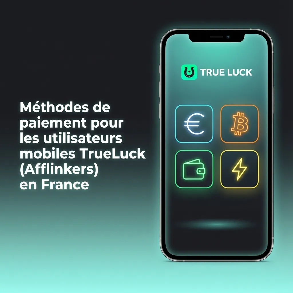 Icônes de méthodes de paiement mobiles TrueLuck en France : Apple Pay, Google Pay, cartes, virement, crypto, Revolut