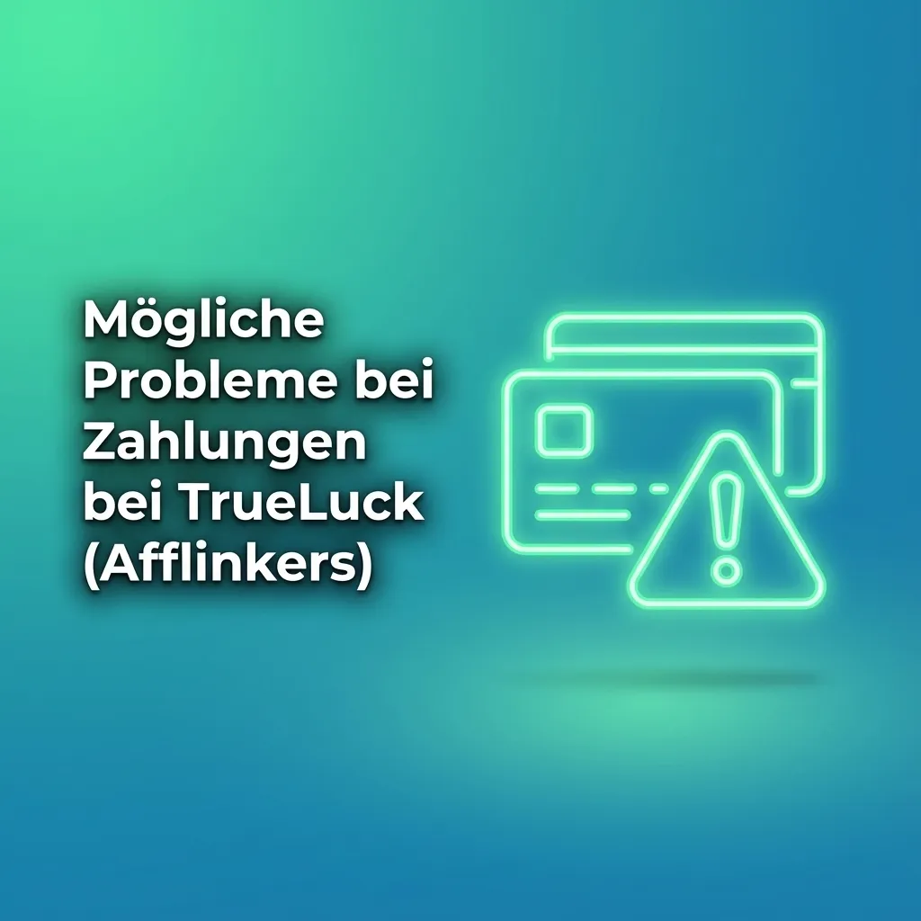 Grafik zu möglichen Zahlungsproblemen bei TrueLuck: abgelehnte Einzahlungen, verzögerte Auszahlungen, Limits, Krypto, Bonusbedingungen