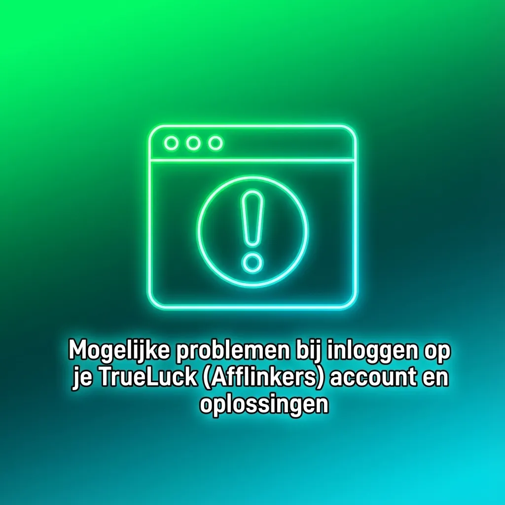 Tabel met veelvoorkomende TrueLuck inlogproblemen en korte oplossingen per situatie