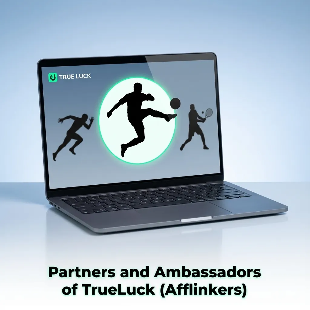 Illustration of TrueLuck partners: local sports teams, safer gambling groups, secure payment providers, and software suppliers.