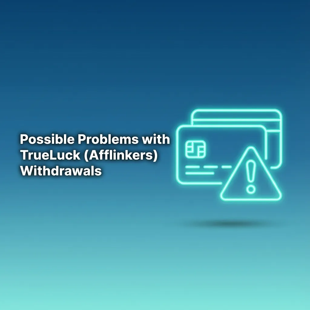 Illustrated list of common TrueLuck Afflinkers Ireland withdrawal problems with brief fixes for each issue