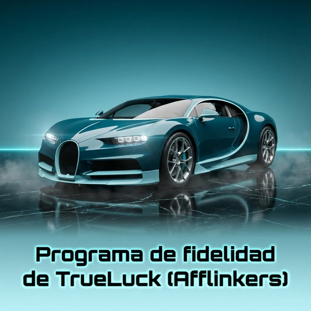 Banner del programa de fidelidad TrueLuck con niveles, puntos, recompensas y club VIP para jugadores frecuentes