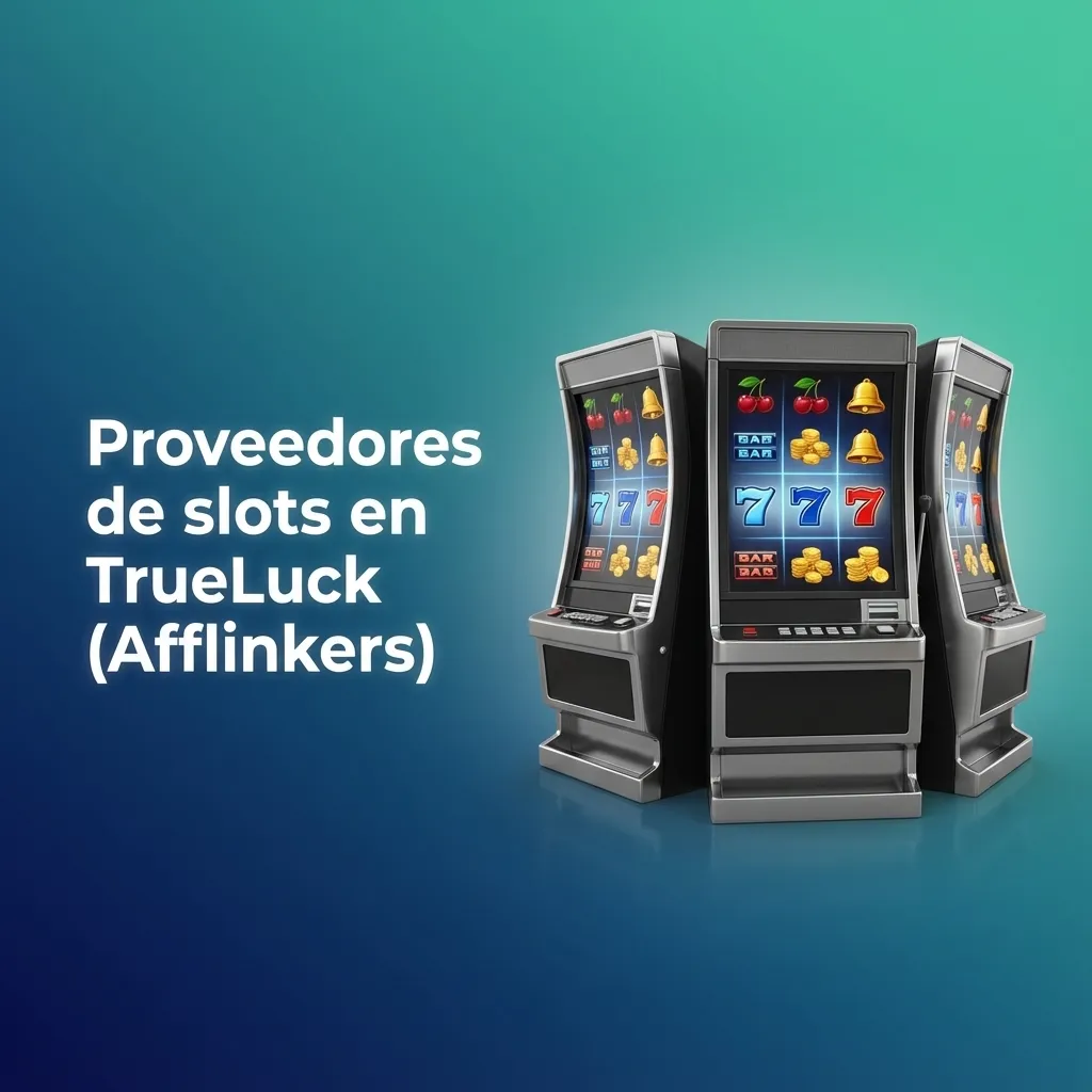 Lista de proveedores de slots en TrueLuck con logos y número de juegos de cada estudio destacado.