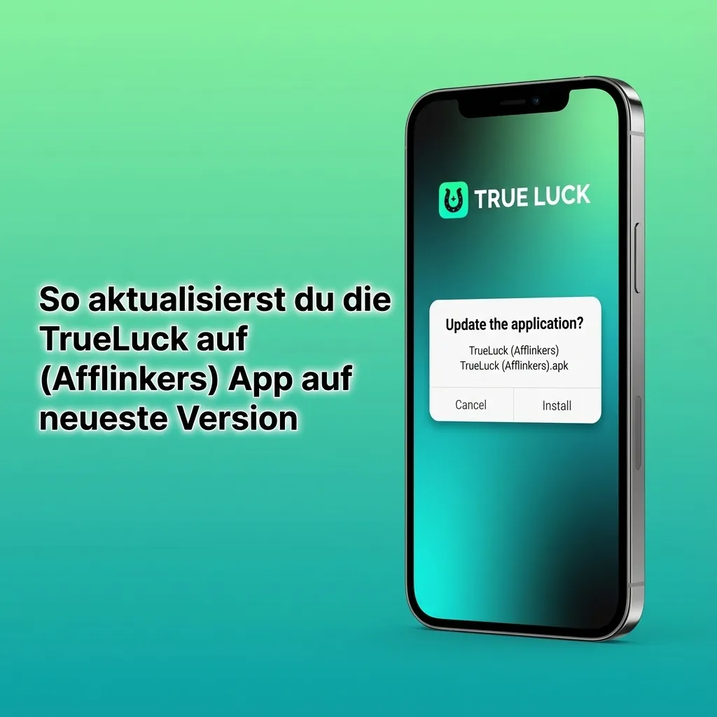Illustration explaining that the TrueLuck (Afflinkers) PWA updates automatically via browser without manual app store updates