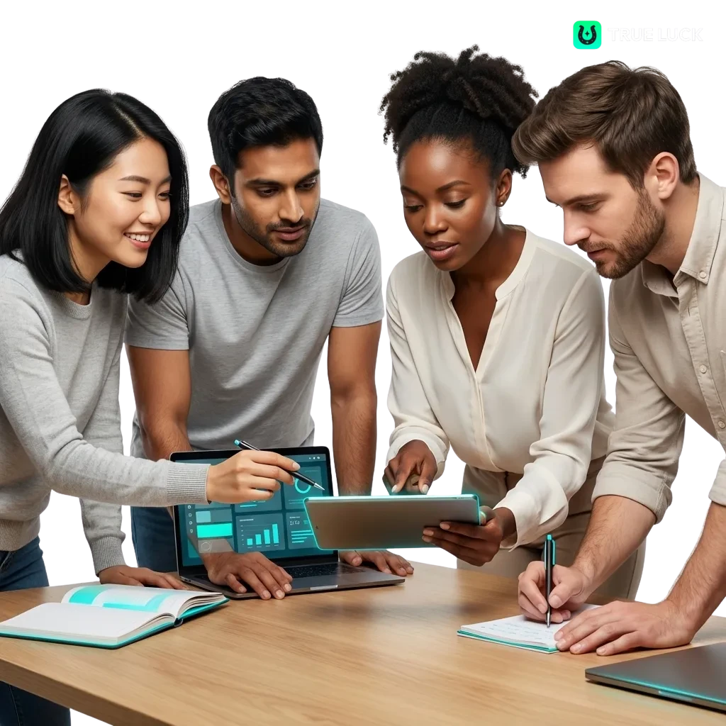 Banner de TrueLuck (Afflinkers), casino y apuestas online en España, con bono de bienvenida y app móvil para Android e iOS