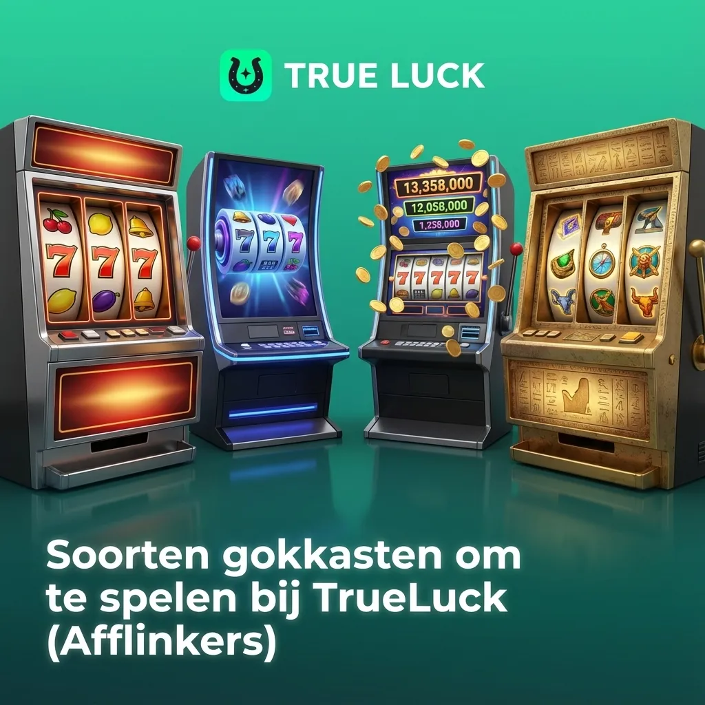 Overzicht van TrueLuck slots met klassieke fruitautomaten, video slots, Megaways, jackpots, bonus buys, clusters en crash games