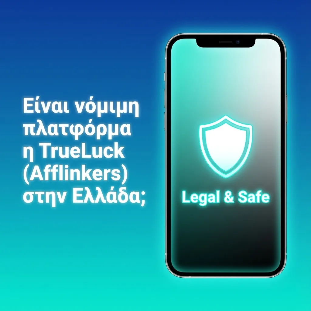 Ιστότοπος TrueLuck Afflinkers με πληροφορίες για νόμιμη άδεια στην Ελλάδα, όρους χρήσης και υπεύθυνο παιχνίδι