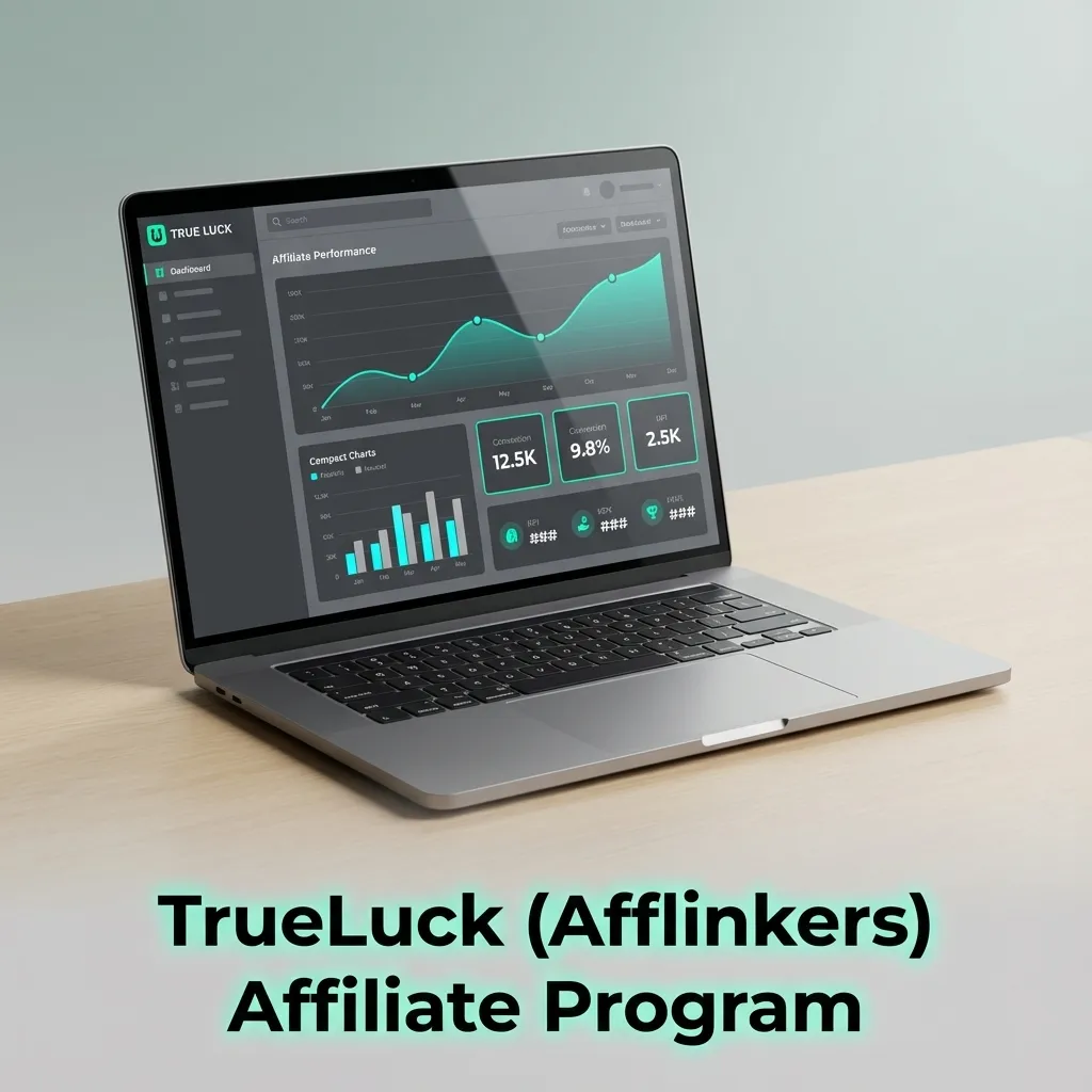 TrueLuck (Afflinkers) affiliate program promo banner highlighting Ireland-focused iGaming referrals and commission earnings