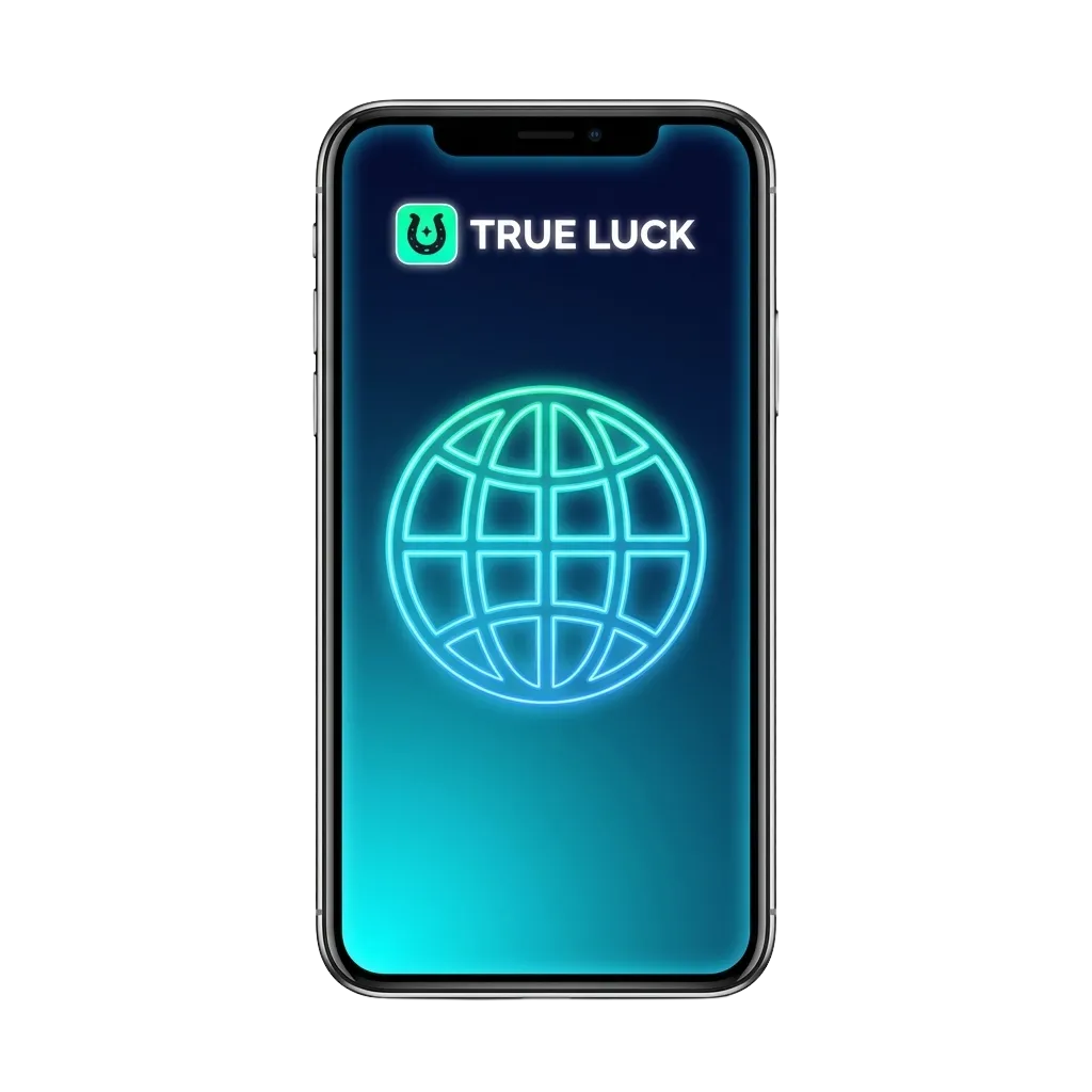 Οθόνη κινητού με web εφαρμογή TrueLuck (Afflinkers) και προώθηση μπόνους καζίνο και στοιχήματος στην Ελλάδα
