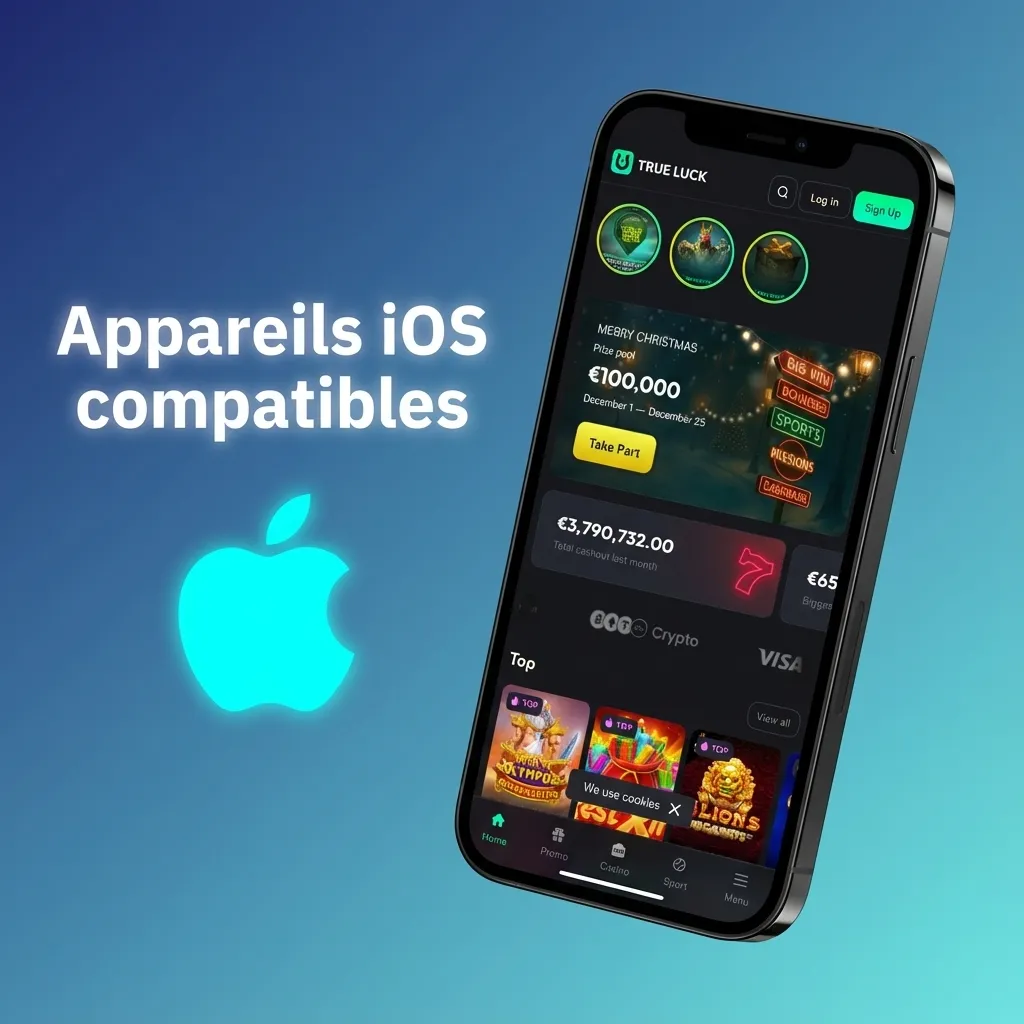 Liste d’iPhone et iPad récents compatibles avec l’app TrueLuck (Afflinkers), nécessitant iOS 12 ou supérieur