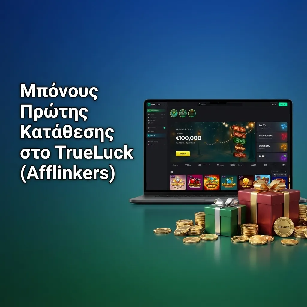 Προσφορά μπόνους πρώτης κατάθεσης TrueLuck για καζίνο, ζωντανό καζίνο και αθλητικά με ποσοστά ενίσχυσης υπολοίπου