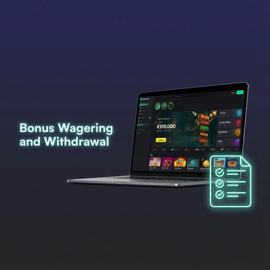 Diagram showing separate real and bonus balances with arrows illustrating wagering progress toward withdrawal eligibility.