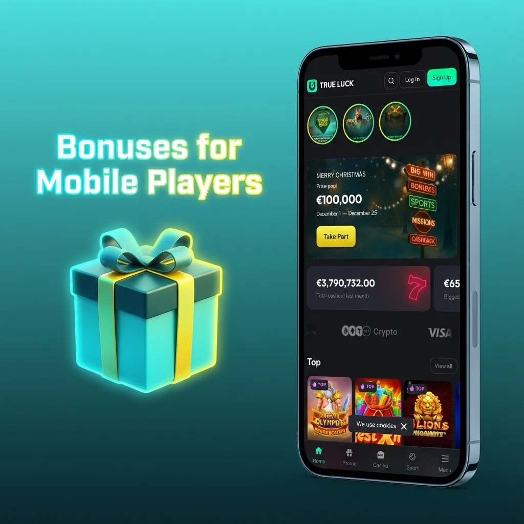 Illustration of a smartphone displaying casino, live casino and sports bonus offers for Irish mobile betting players