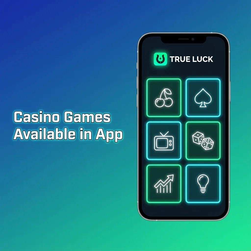 TrueLuck app casino lobby showing slots, jackpots, tables, and live dealer games with popular titles highlighted