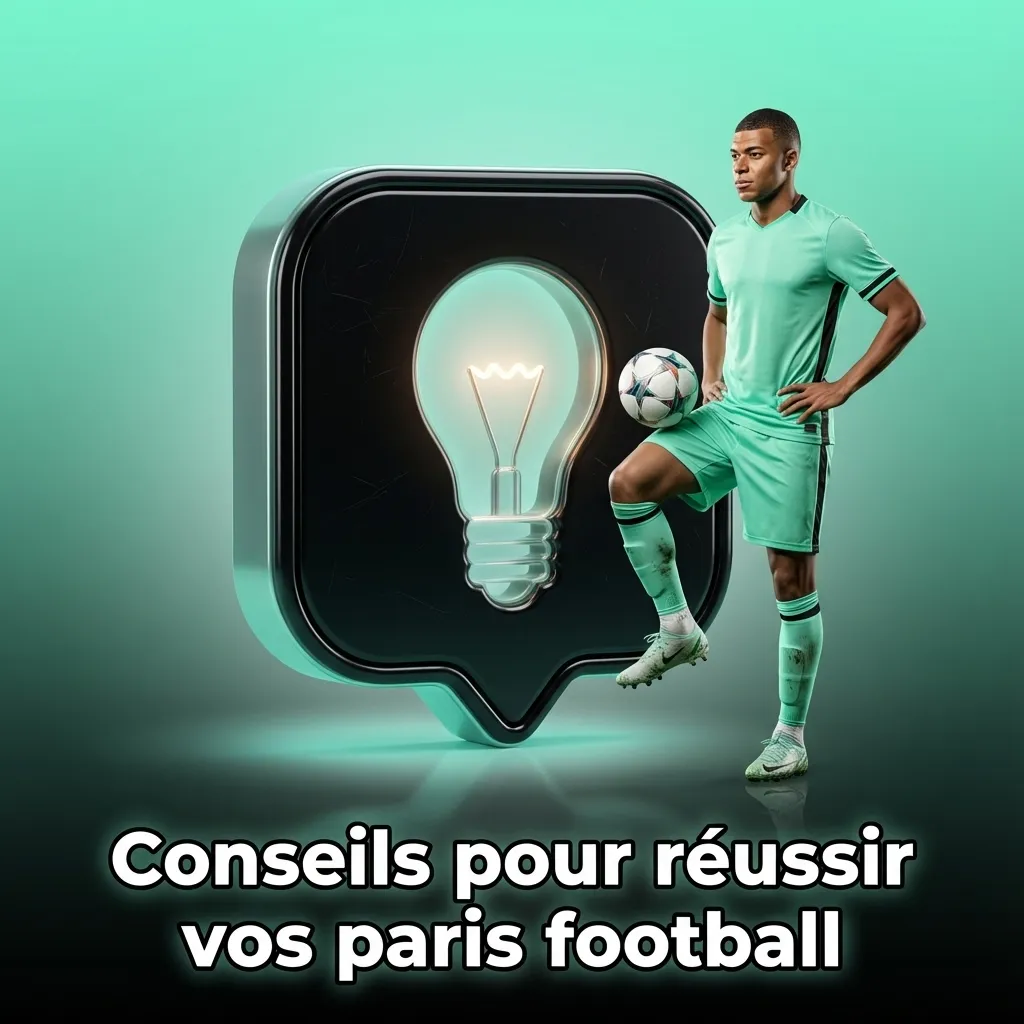 Infographie en français listant des conseils pour parier sur le football et bien gérer sa bankroll