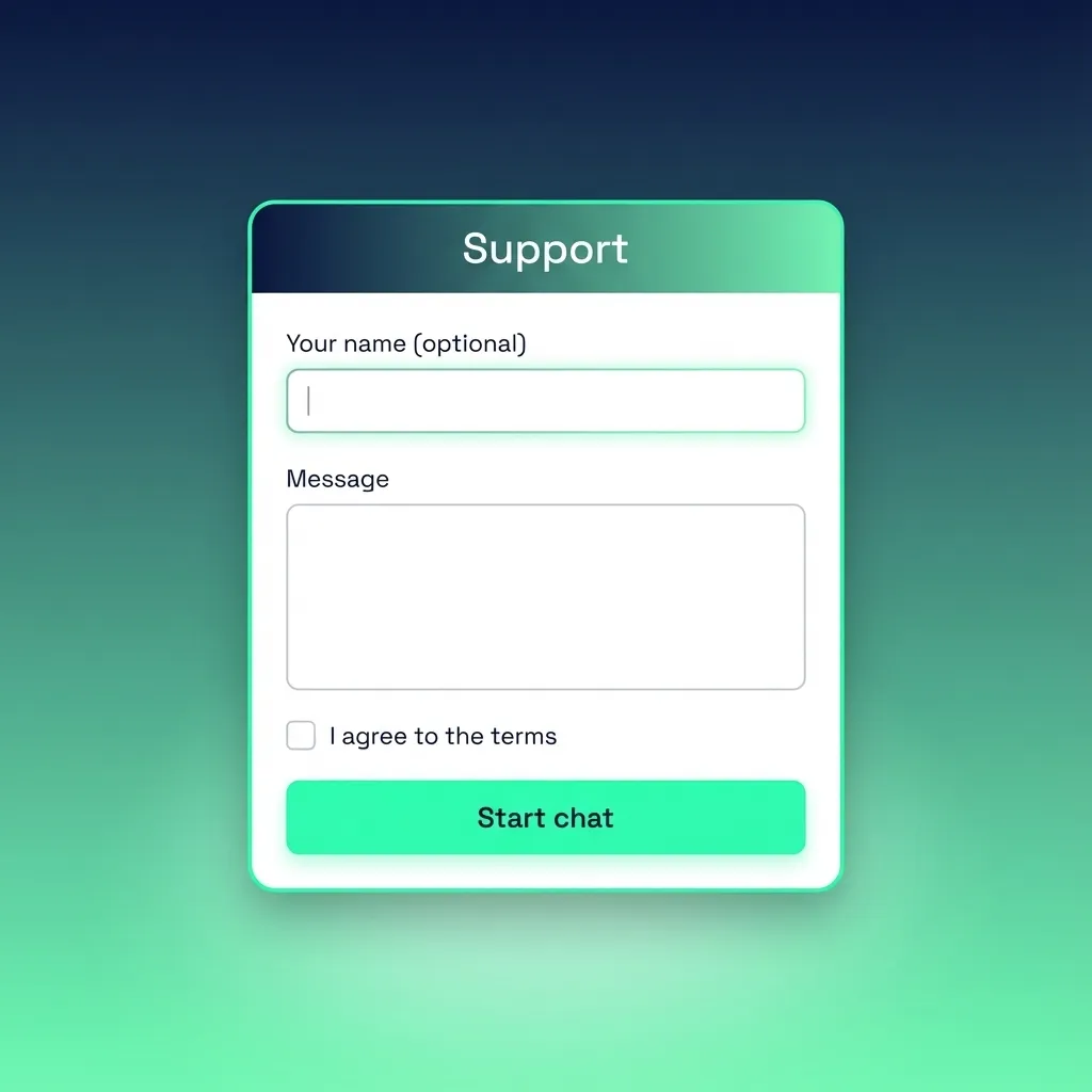Illustratie van 24/7 klantenservice met live chat, e-mail en FAQ voor Nederlandse en Engelse ondersteuning