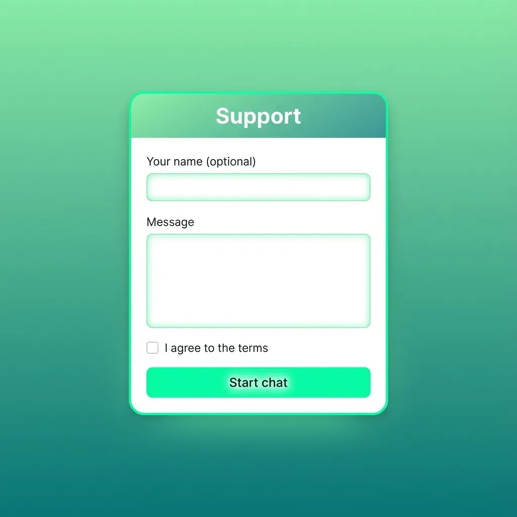 Illustration d’un joueur contactant le service client TrueLuck par chat, e‑mail et FAQ pour des questions de paris sportifs