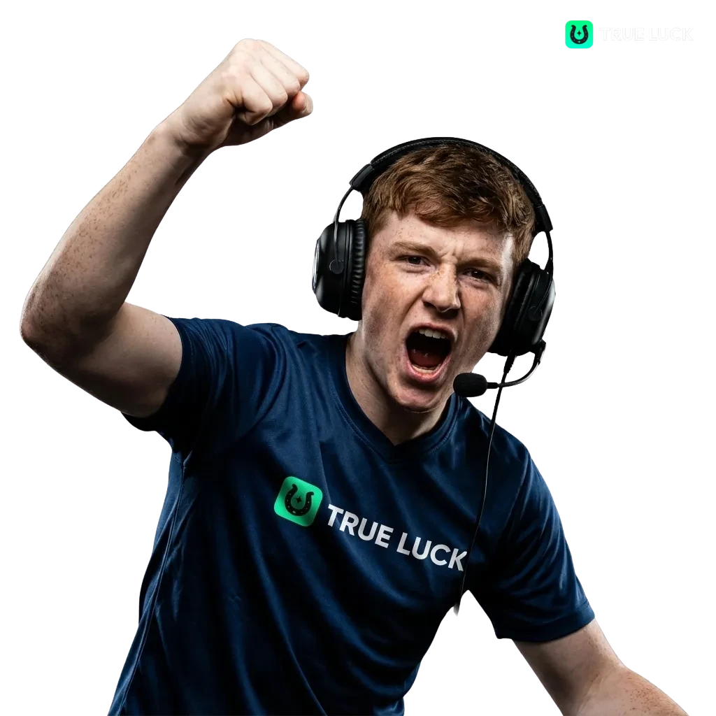 TrueLuck (Afflinkers) esports betting promo banner with welcome bonus offers in euro for Irish online bettors