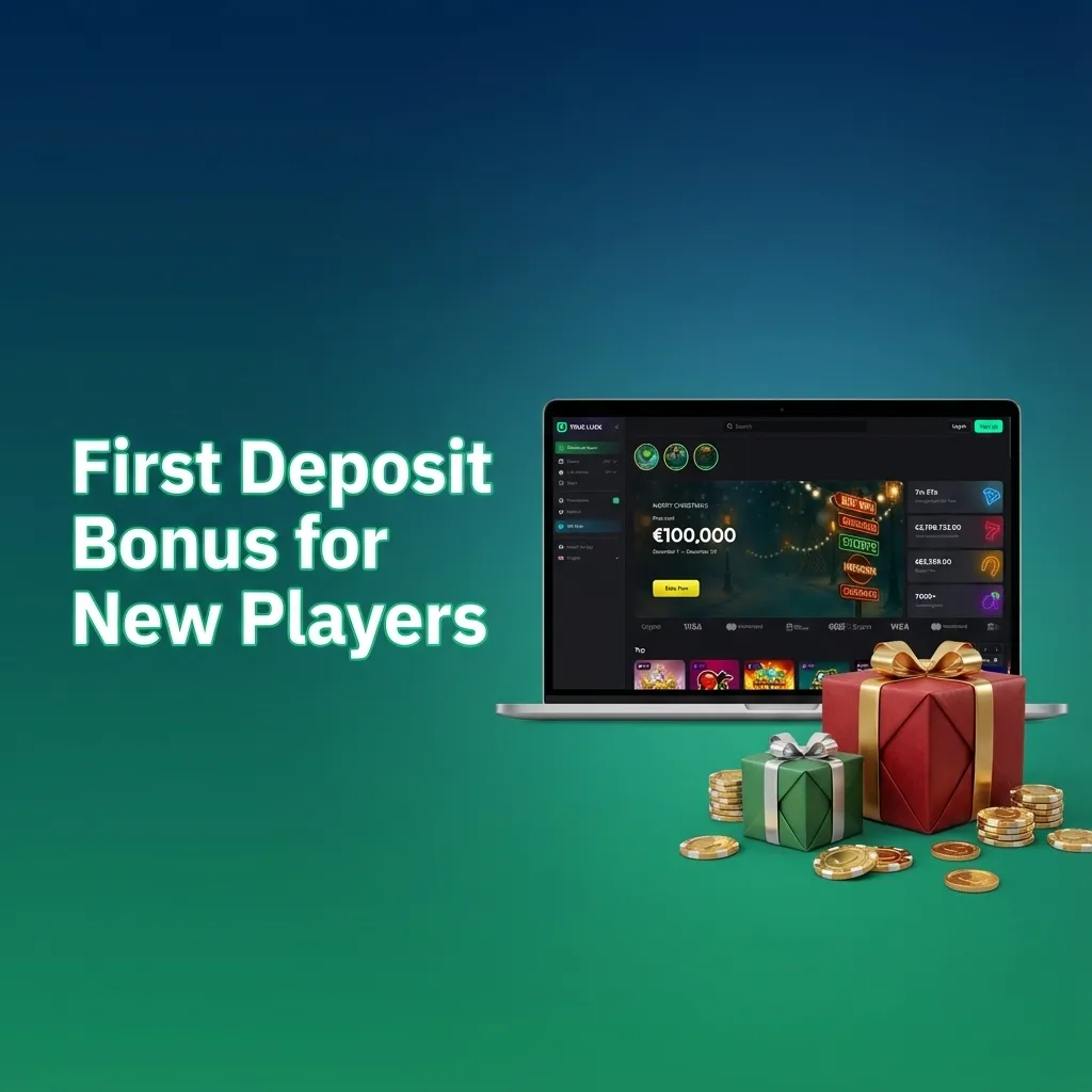 Banner showing “First Deposit Bonus for New Players” with Irish casino, slots, live casino, and sports betting bonus amounts.