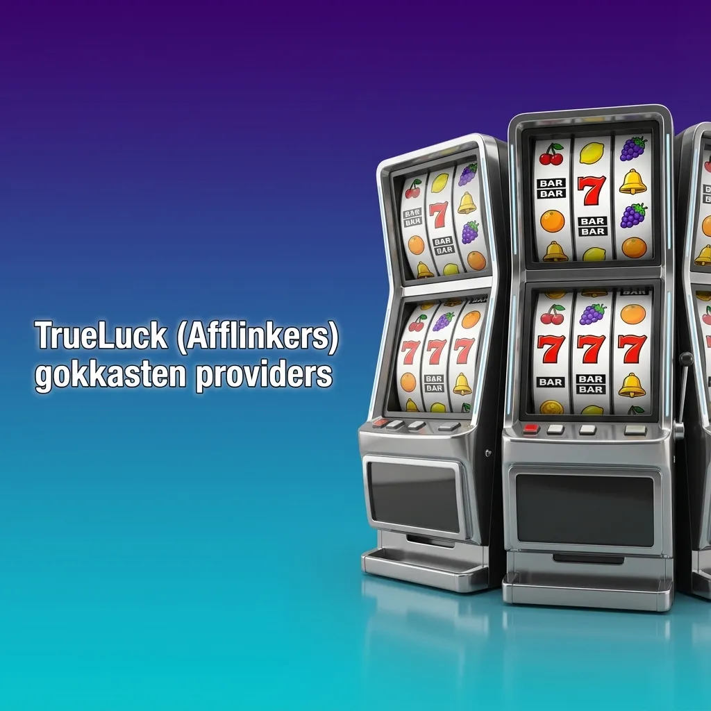 Overzicht van TrueLuck gokkastenproviders met logo’s en spelenaantallen in tabel of grid op een casino-website.