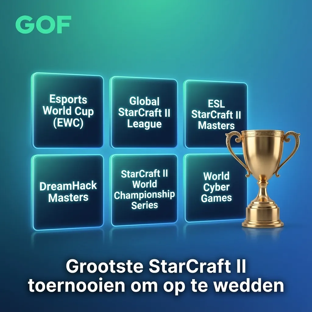 StarCraft II esports arena with players on stage, large screens, cheering crowd and betting odds overlay