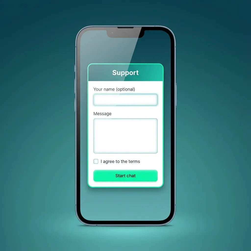 Illustratie van TrueLuck (Afflinkers) iOS inlogscherm met velden voor e‑mail of gebruikersnaam en wachtwoord op een iPhone.