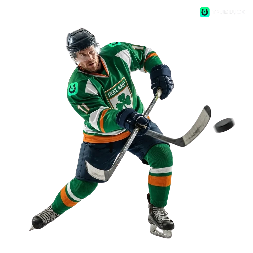 TrueLuck (Afflinkers) ice hockey betting site on a laptop screen with NHL odds and live match markets displayed