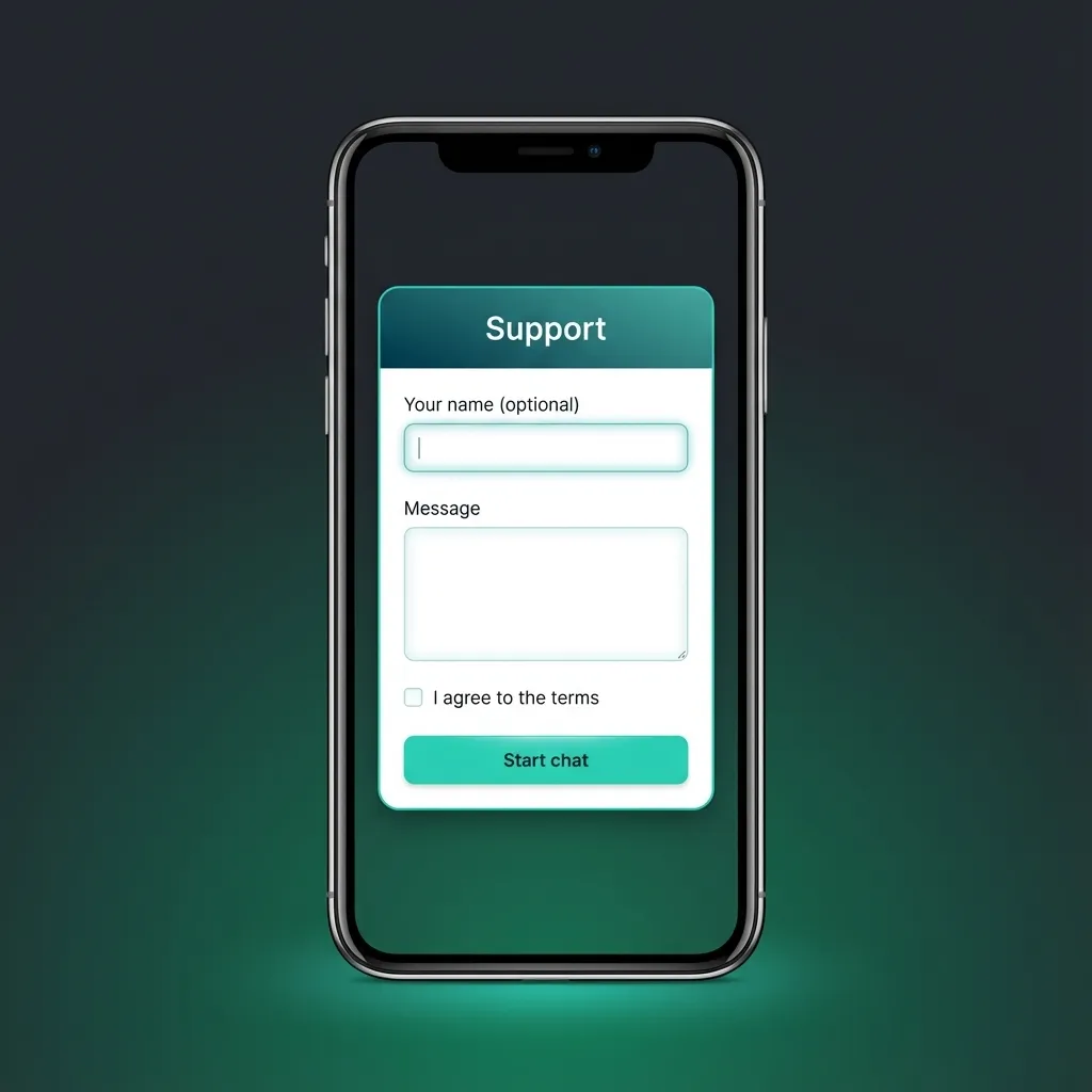 Infographic over klantenservice: live chat, e-mail support en FAQ-sectie voor hulp bij betalingen, bonussen en accounts.