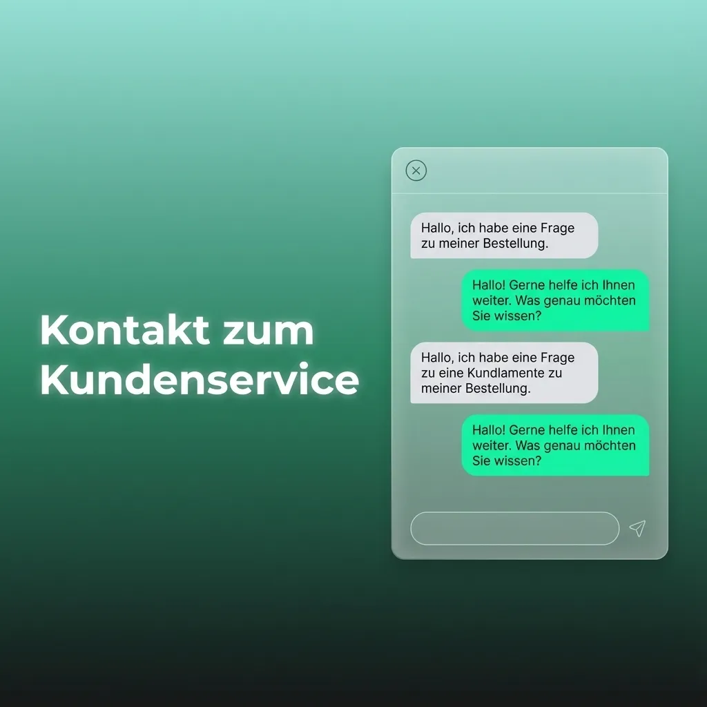 Illustration „Kontakt zum Kundenservice“ mit Icons für Live-Chat, E-Mail, Formular und FAQ für Einzahlungsfragen