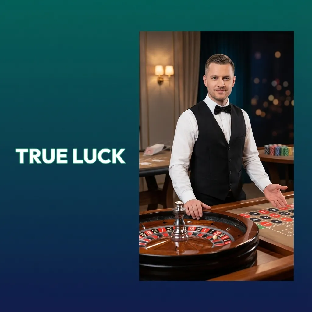 TrueLuck live casino interface met HD-stream van een dealer en tafels voor roulette, blackjack, baccarat en game shows