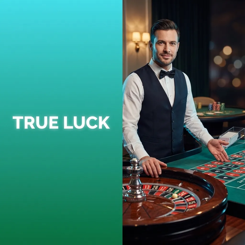 Croupier en direct TrueLuck (Afflinkers) animant une table de casino en streaming HD avec roulette, blackjack et chat joueur