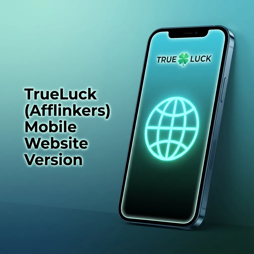 TrueLuck (Afflinkers) mobile website on a smartphone screen showing sports betting and casino options in a browser