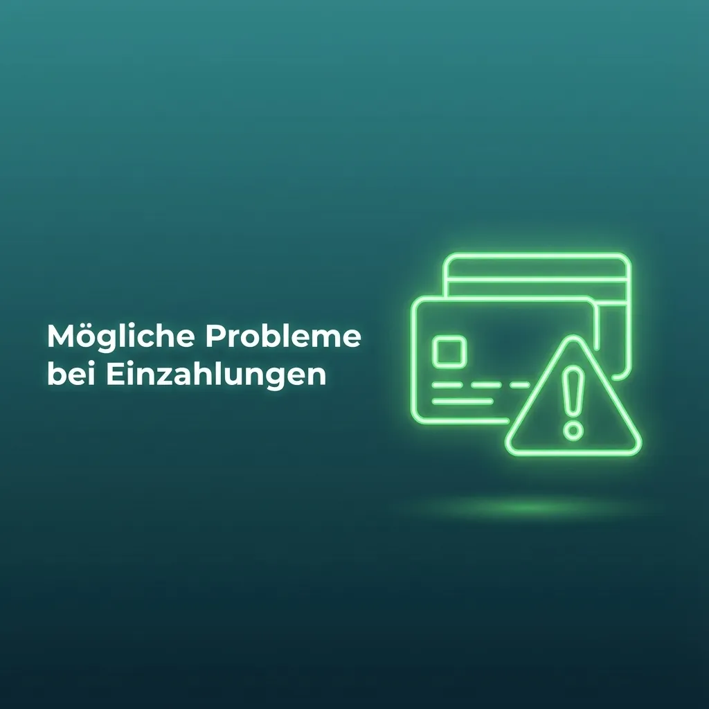 Infografik: Häufige Probleme bei Einzahlungen mit Lösungen, z.B. abgelehnte Zahlung, Limitüberschreitung, Bonus, Verifizierung