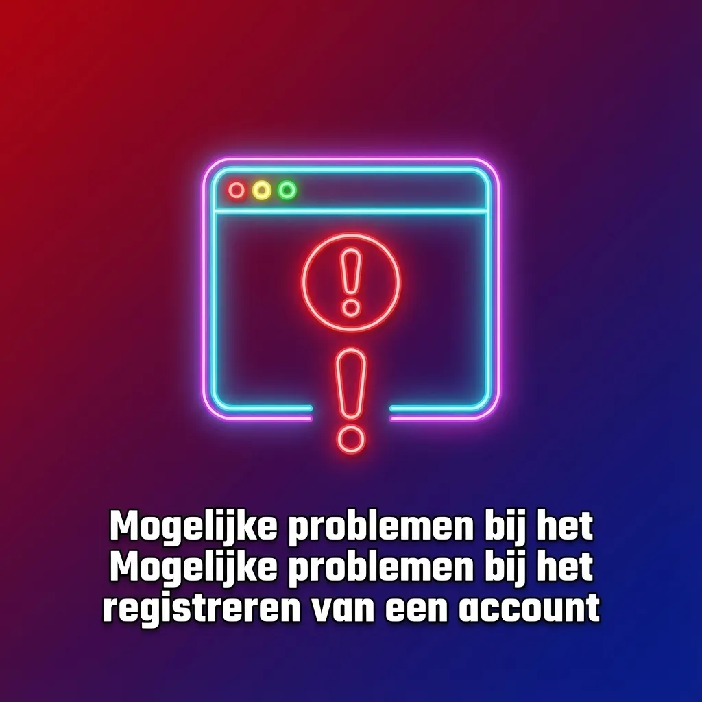 Illustratie met titel over registratieproblemen en korte oplossingen, zoals geen mail, foutmelding adres en mislukte documentupload