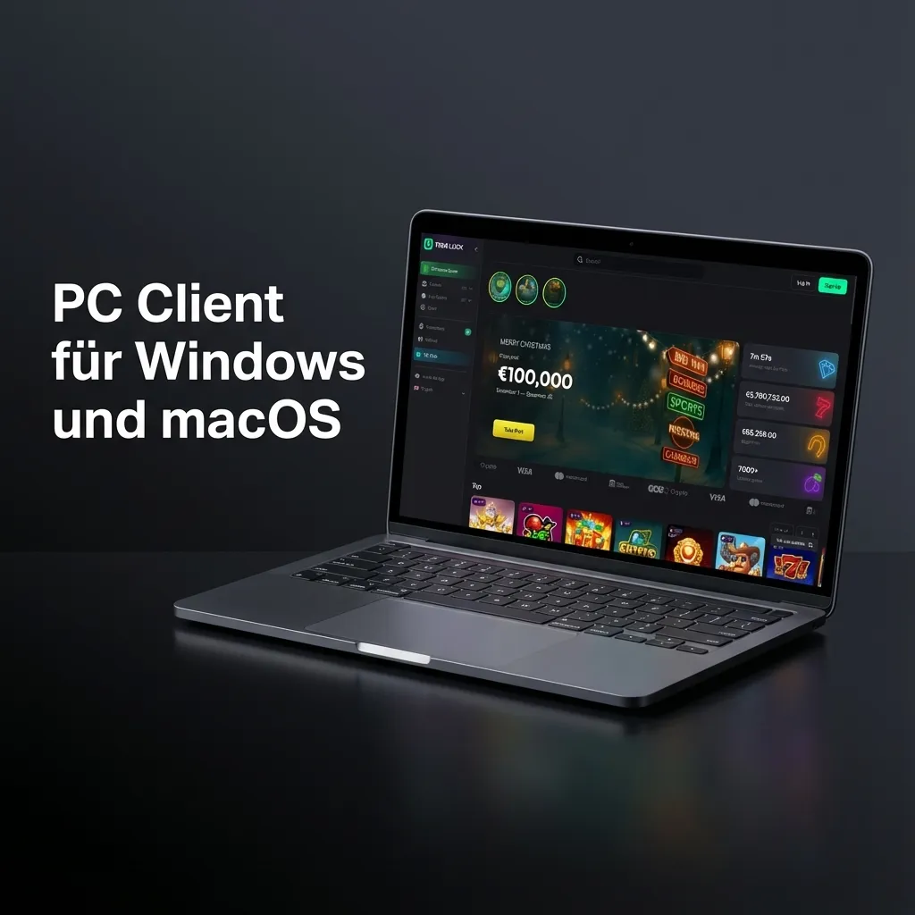 TrueLuck Website im Browser auf Desktop, Laptop und MacBook statt eigenem PC Client für Windows oder macOS