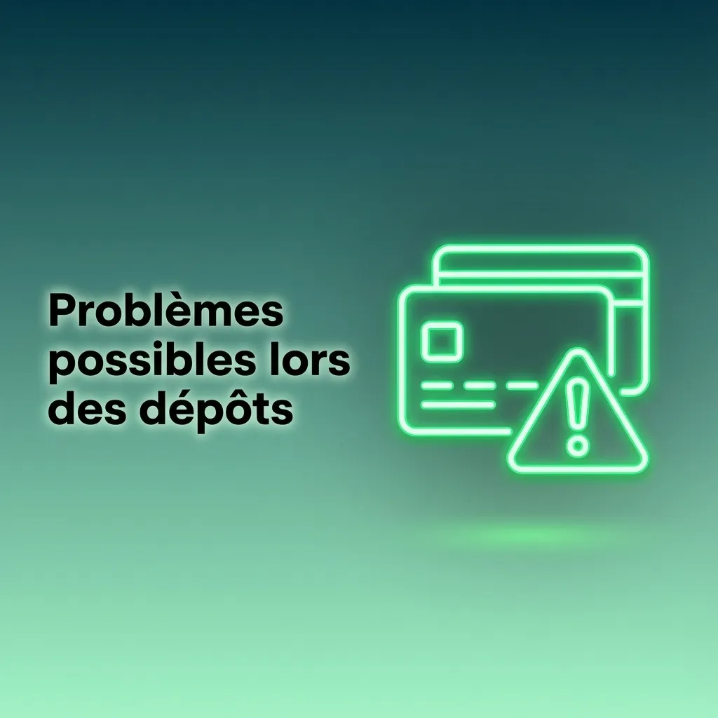 Illustration de problèmes courants lors des dépôts en ligne en France avec icônes de carte bancaire, banque et crypto.