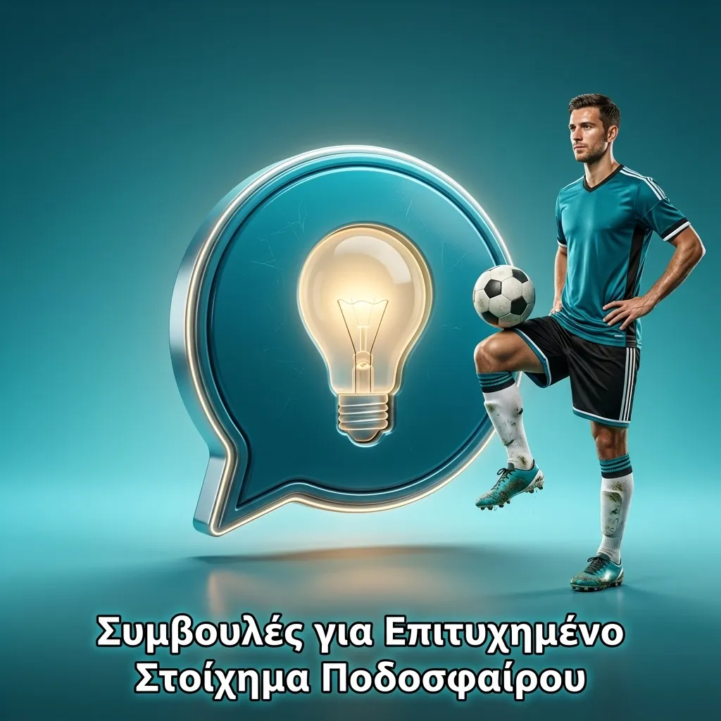 Γήπεδο ποδοσφαίρου με μπάλες, γραφήματα και εικονίδια χρημάτων που συμβολίζουν ανάλυση και διαχείριση στοιχήματος