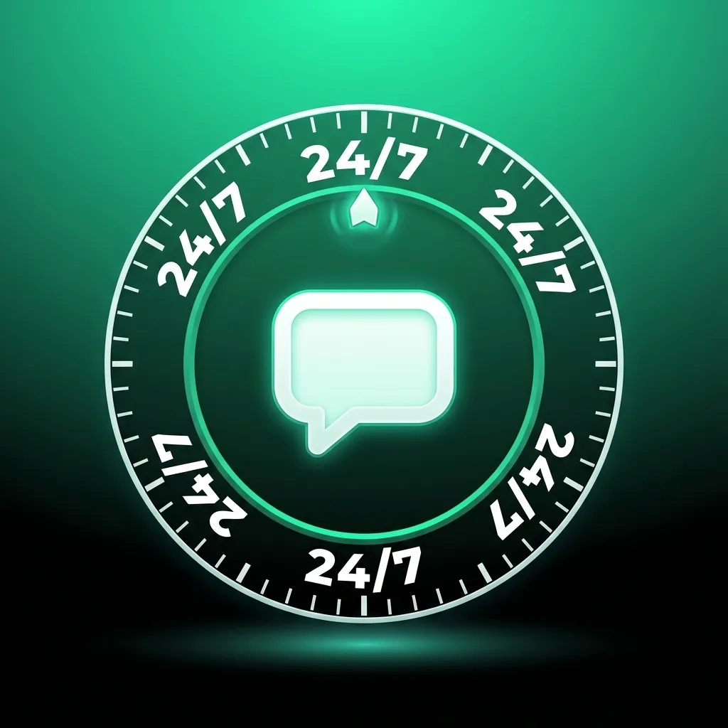 Ilustración de chat en vivo con agente atendiendo a jugador online en ordenador y móvil, soporte 24/7 en español e inglés