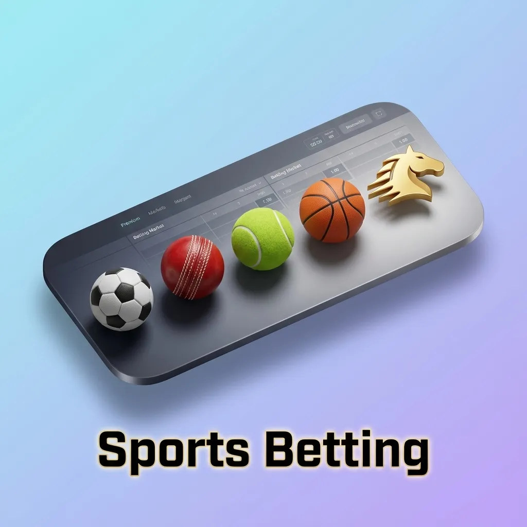 Sports betting interface showing markets for Irish and global sports, including football, GAA, racing, rugby, golf, tennis, and esports