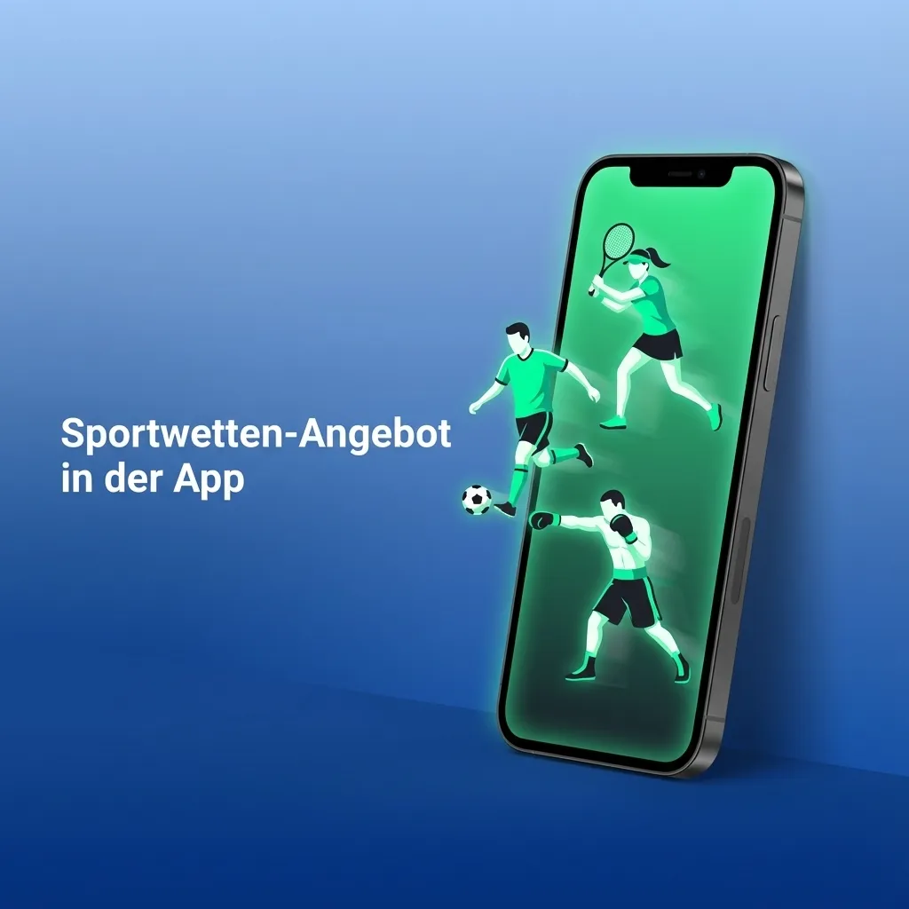 Smartphone mit geöffneter TrueLuck Sportwetten-App, zeigt Live- und Pre-Match-Wetten aus verschiedenen Sportarten
